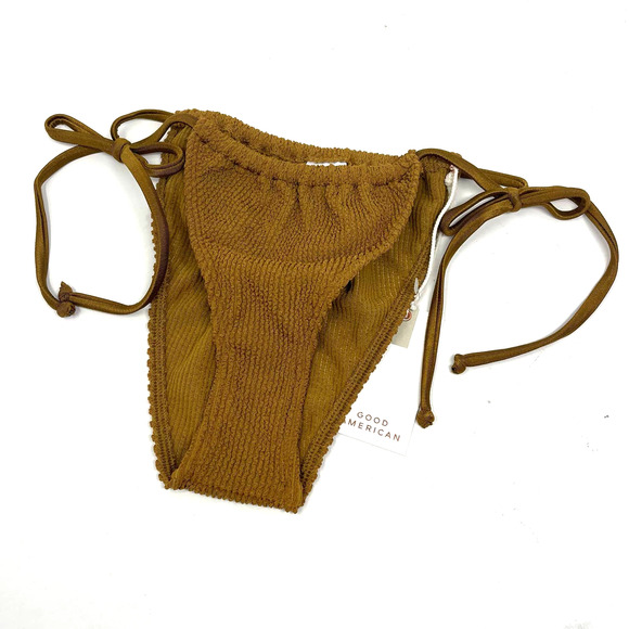 Good American Always Fits Tiny Ties Bottom Bronze Size 1/2 Small Medium - Picture 1 of 12